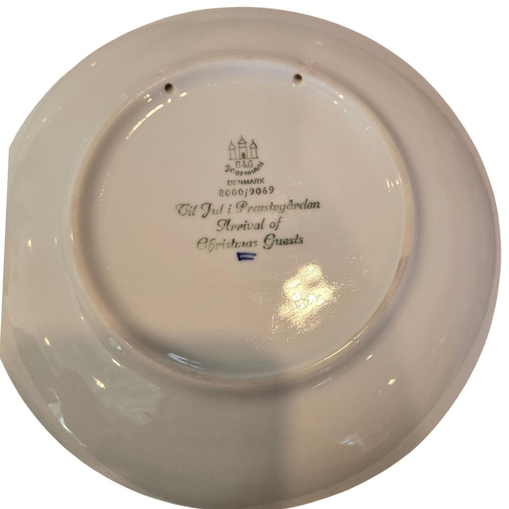 Bing & Grondahl 1969‎ Christmas Plate Arrival of Christmas Guests 8000/9069 7in - Picture 4 of 5